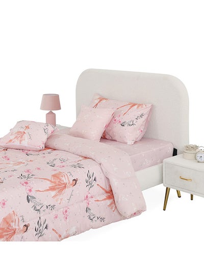 اشتري Ballet 4-Piece Comforter Set, Multicolour - 160x220 cm في الامارات