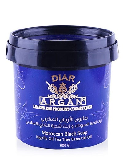 Buy Diar Argan Moroccan Black Soap Nigella Oil Tea Tree Essential Oil 600g in Saudi Arabia