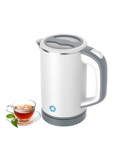 Buy Small Electric Kettle, Travel Mini Hot Water Boiler Heater, 304 Stainless Steel 0.8L Portable Electric Kettles or Boiling Water,  with Auto Shut-Off for Camping, Travel, Office and More (White) in UAE