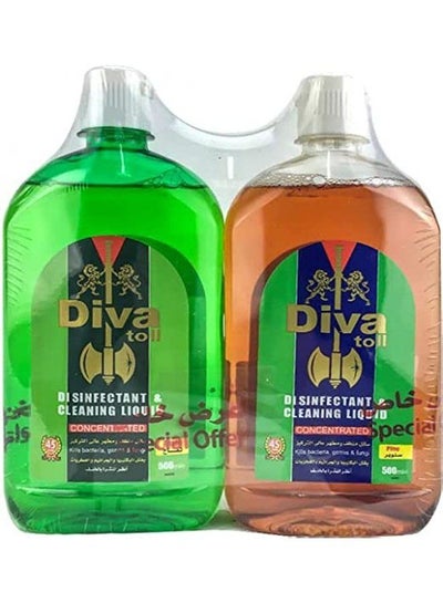 اشتري Divatoll Multi Purpose Liquid Cleaners ,Assorted Scent, Set Of 2 (125 ml Each) في مصر