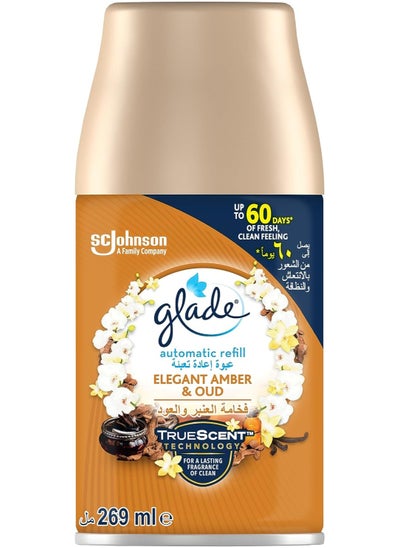 Buy Glade Automatic Spray Refill Elegant Amber & Oud Air Freshener, 269ml in UAE