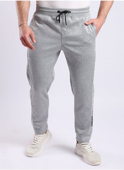 اشتري Heather Grey Side Leg Patch Elastic Waist Sweatpants في مصر