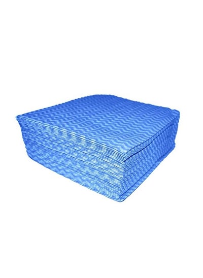 اشتري All purpose Disposable and Heavy Duty Cloth 33 x 33 cm Blue في الامارات