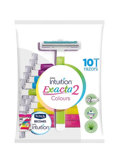 Buy Exacta2 Colours Disposable Razor For Women in UAE