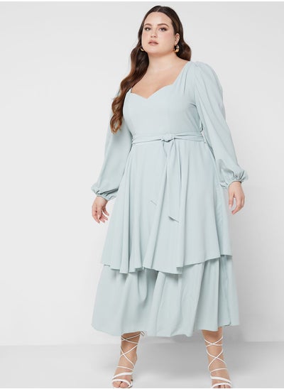 Buy Layered Fit & Flare Dress in Saudi Arabia