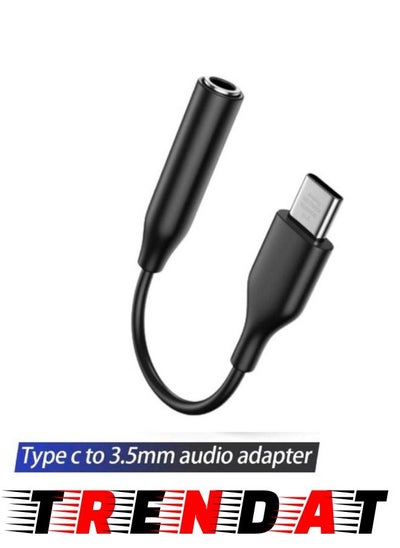 اشتري Adapter cable from Type-C to AUX input 3.5 mm - Black في مصر