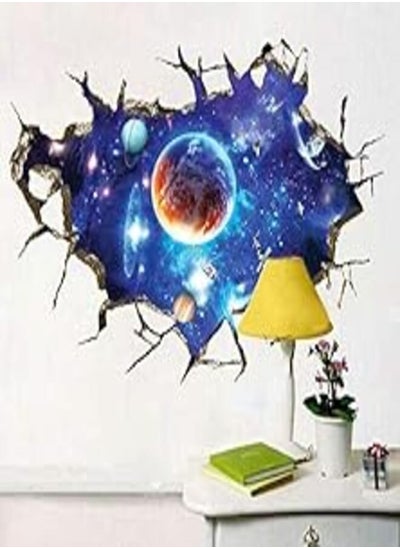 Buy YND 3D Space Star Wall Sticker Self-adhesive Removable Sticker Cartoon Three-dimensional Bedroom Wall Sticker in Egypt