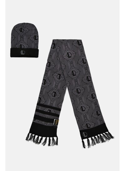 Buy Men 2 Pieces  League Of Legend Beanie And Scarf Gift Set Grey in UAE