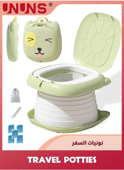 Buy Folding Toilet Seat,Portable Potty For Toddler Travel Foldable Potty Training Toilet For Car Camping,Boys Girls Baby Kids Children Green For Indoor Outdoor Bathroom in Saudi Arabia