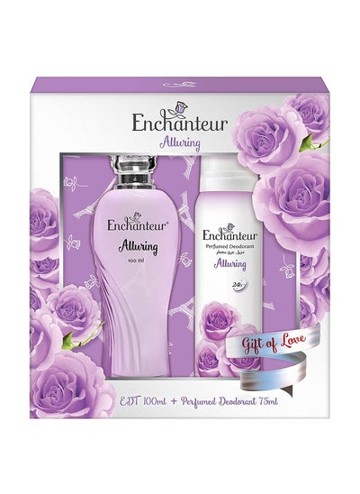 Buy Enchanteur EDT & Perfumed Deodorant Giftpack- Alluring, gift of love, 175ml in UAE