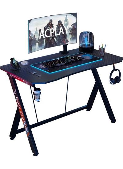 اشتري Gaming Desk for Gamers Gift Idea PC Computer Desk Home Office Desk Workstation,Gaming Table with Headphone Hook and Cup Holder 47x23.6x28.3 inch في السعودية