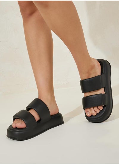 اشتري Double Strap Platform Slides في السعودية