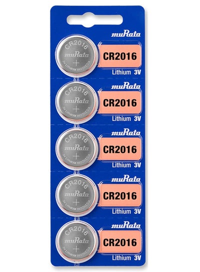 اشتري CR2016 Lithium 3V Coin Cell 5 Batteries Made in Japan في السعودية