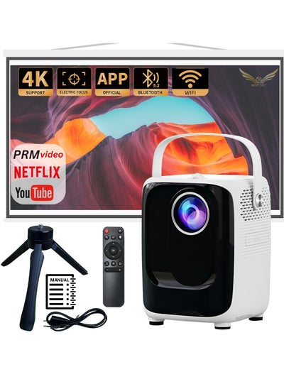 Buy Mini Projector S10 5G WiFi Portable Video Projector 1920x1080P Smart Multimedia Projector 8000 Lumens Bluetooth Home Theater Cinema Movie Projector Support Bluetooth WIFI USB SD Card in UAE