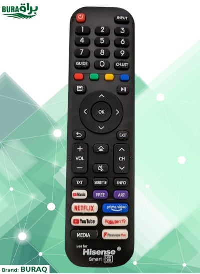 Buy Hisense Smart TV Remote Control Works With All Hisense TV LED LCD Plasma | Smart TV Remote Control For Hisense with Netflix Prime Video YouTube Smart Short Key Buttons in Saudi Arabia