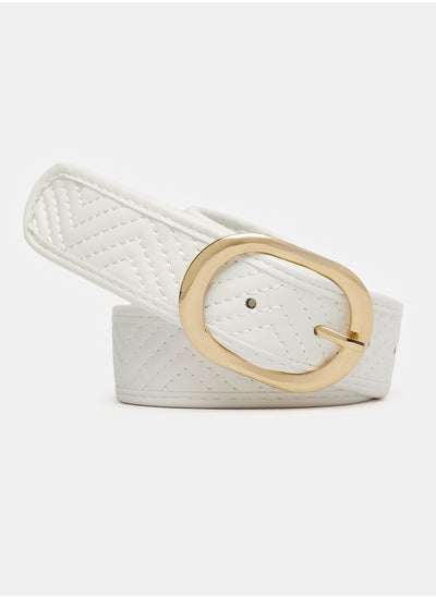 Buy White Belt with Round Buckle in Egypt