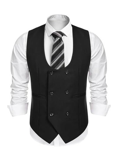 اشتري New Men's British Fashion Slim Fit Suit Vest في الامارات