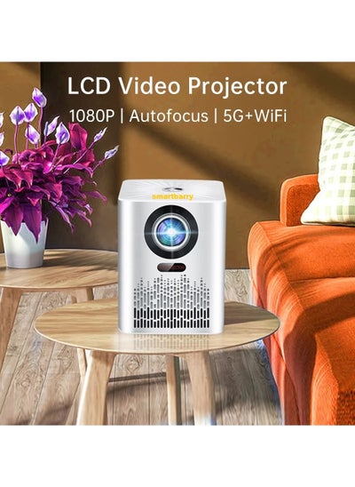 Buy Video Projector LCD Movie Projector 1080P Home Theater Support Autofocus Max 200 Inch Display with USB and Remote Control in UAE