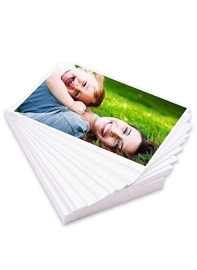 اشتري 100 Sheets 4"x 6" 4R High Glossy Photographic Paper Waterproof Professional Photo Paper Works with All Inkjet Printers 230g في السعودية
