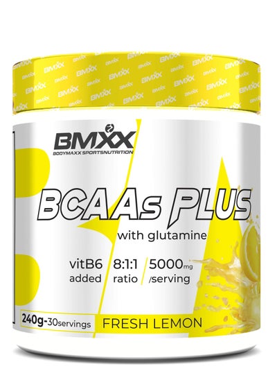 Buy BCAAs Plus With Glutamine 240 Grams, Fresh Lemon in UAE