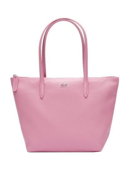 Buy Lacoste Women's L12.12 Concept Fashion Versatile Large Capacity Zipper Handbag Tote Bag Shoulder Bag Medium Dark Pink in UAE