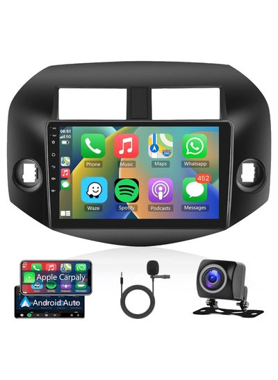 Buy Android Car Stereo for TOYOTA RAV4 2007-2012 4GB RAM 64GB ROM 10 Inch MirrorLink WiFi BT, IPS Touch Screen with AHD Camera Included in UAE