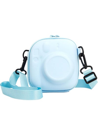 اشتري Universal Protective Camera Case for Fujifilm Instax Mini 12 11 9 8 SE 7+ 40, Instant Camera Bag Hard EVA Case with Shoulder Strap- Pastel Blue في الامارات