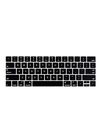 اشتري Silicone Keyboard Cover Skin Compatible for MacBook Pro with Touch Bar Not Cover the Touch Bar US Edition  ANSI Black في السعودية