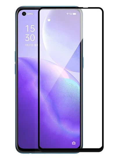 اشتري Tempered Glass Screen Protector With 9H Hardness For Oppo Reno 5Z Black في الامارات