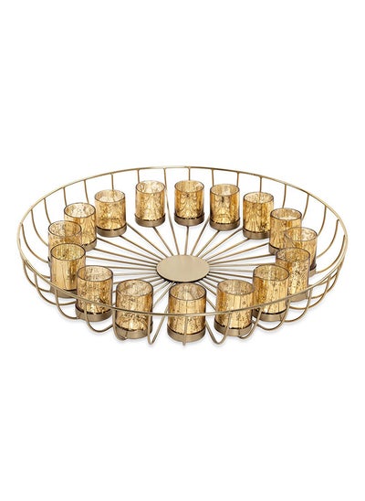 اشتري Pure Candle Holder, Gold - 50x7.6 cm في الامارات