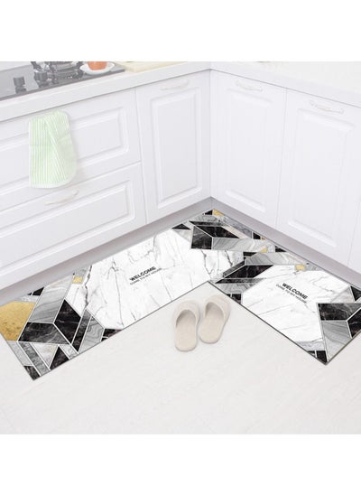 Buy 2-Piece Non-slip Kitchen Mat and Rugs Set in UAE