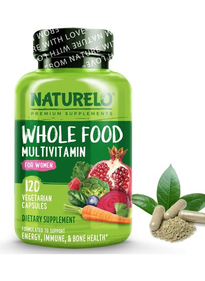 Buy Whole Food Multivitamin For Women - Natural Vitamins, Minerals, Raw Organic Extracts - 120 Capsules in UAE