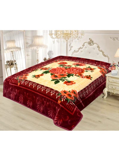 Buy Double Ply Premium Korea Quality Blanket Made by 100% Polyester SPUN YARN Obtained from Virgin Polyester Which is Suitable for winter and Rainy Season 160*220CM in Saudi Arabia