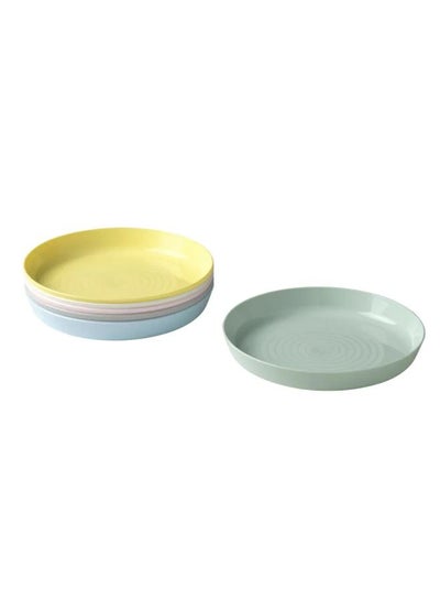 Buy 6-Piece Plastic Plate Multicolour in Saudi Arabia