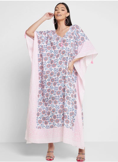 اشتري Cape Sleeve Printed Kaftan في الامارات