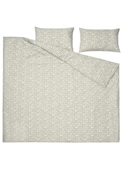 Buy Duvet Cover And 2 Pillowcases, White/Green, 240X220/50X80 Cm in Saudi Arabia