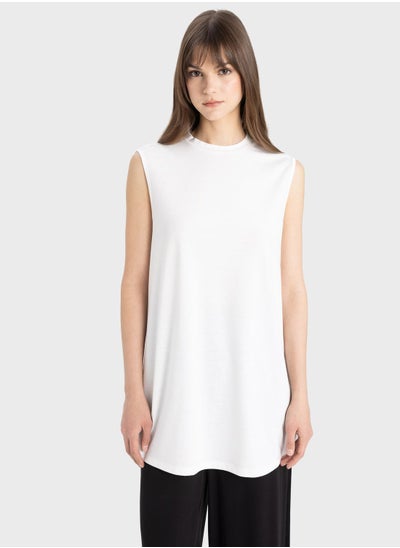 Buy Regular Fit Crew Neck Short Sleeve Tunic in UAE