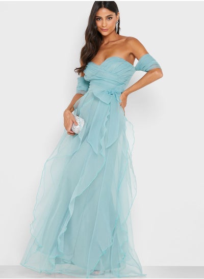 Buy Off-Shoulder Ruffled Dress in Saudi Arabia