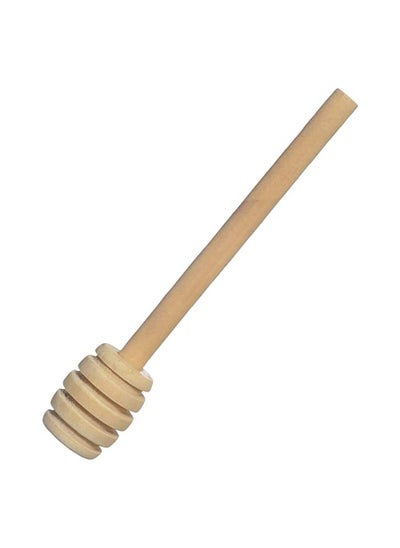 Buy Top Long Handle Wooden Honey Stirrer Drizzle Spoon Brown in Egypt