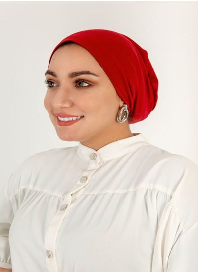 Buy Cotton Bonnet Cap Women's - Red Color in Egypt