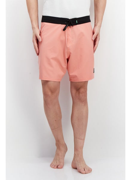 Buy Men 17 Inseam Plain Board Shorts, Coral Combo in UAE