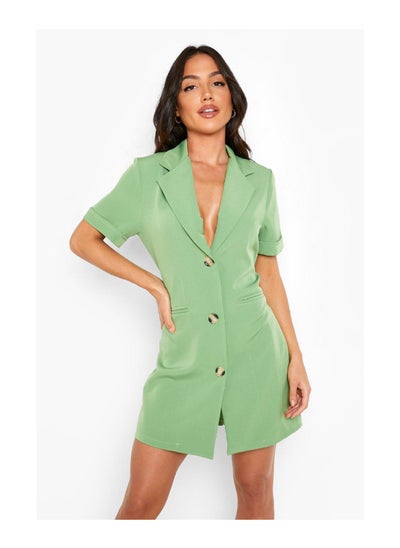 اشتري Cut Out Back Short Sleeve Blazer Dress في الامارات