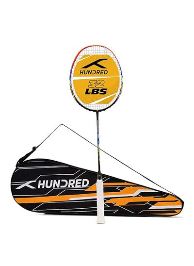 Buy PRIMEARMOUR 800 Carbon Fibre Strung Badminton Racket with Full Racket Cover  | For Intermediate Players | 84 grams | Maximum String Tension - 32lbs in Saudi Arabia