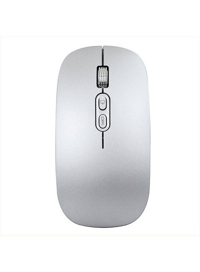 اشتري M103 Rechargeable Wireless Mouse 2.4G Wireless Mouse Ultra-thin Mute Mouse 3 Adjustable DPI Built-in 500mAh Battery Sliver في السعودية