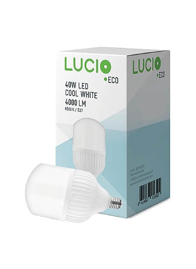 Buy 40W 4000 Lumen E27 LED Bulb Cool White 120 x 182.5 mm L-BL-0520-40W-6500K in Saudi Arabia