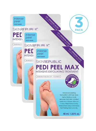 Buy Pedi Peel Max Intensive Exfoliating Treatment Foot Mask Pack Of 3 in UAE