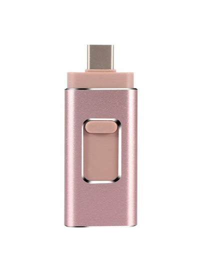 اشتري 256GB USB Flash Drive, Shock Proof 3-in-1 External USB Flash Drive, Safe And Stable USB Memory Stick, Convenient And Fast Metal Body Flash Drive, Rose Gold (Type-C Interface + apple Head + USB) في السعودية