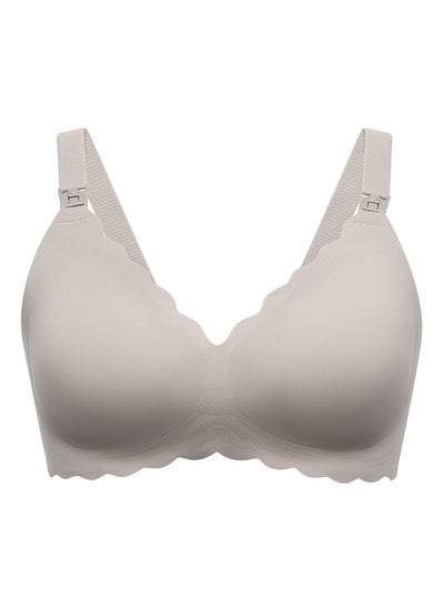 Buy YN46 Jelly Strip Support Comfort Maternity Nursing Bra, Grey in UAE