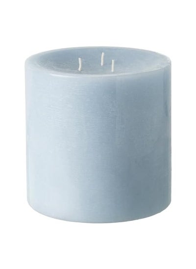 Buy Decorative Candles for Wedding Candles, Home Interior, Restaurants, Pale Blue Unscented - 14 CM - 3 Wicks - Burning Time 50 Hour in UAE