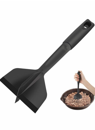 اشتري Meat Chopper, Hamburger Premium Heat Nylon Resistant Masher, Professional Ground Beef Smasher, Chopper for Beef, Turkey, Meat, Potato Masher Utensil, Black في الامارات